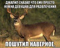 Джалил сказал что ему просто нужна девушка для развлечения Пошутил наверное.