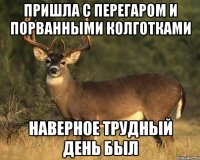 Пришла с перегаром и порванными колготками Наверное трудный день был
