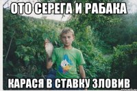 ото серега и рабака карася в ставку зловив
