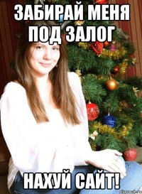 Забирай меня под залог нахуй сайт!