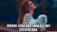  Милая ,класная ,Lana Del Ray прекрасная.