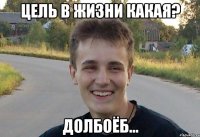 цель в жизни какая? долбоёб...