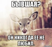 Бывшая? Он никогда ее не любил.
