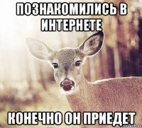 Познакомились в Интернете конечно он приедет