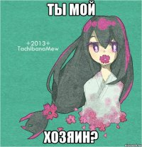ты мой хозяин?