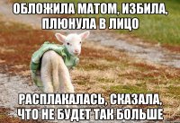 Обложила матом, избила, плюнула в лицо Расплакалась, сказала, что не будет так больше