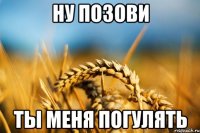 Ну позови ты меня погулять
