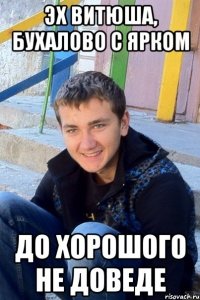 Эх Витюша, бухалово с Ярком До хорошого не доведе