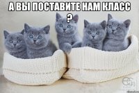 а вы поставите нам класс ? 