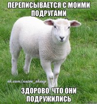 переписывается с моими подругами здорово, что они подружились