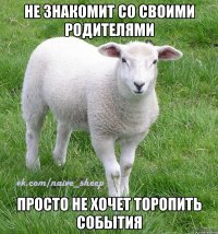 не знакомит со своими родителями просто не хочет торопить события