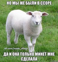 но мы же были в ссоре да и она только минет мне сделала