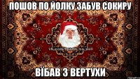 пошов по йолку забув сокиру вїбав з вертухи