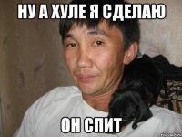 ну а хуле я сделаю он спит