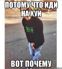 ПОТОМУ ЧТО ИДИ НА ХУЙ ВОТ ПОЧЕМУ