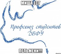 Миша ест ПЕЛЬМЕНИ!!!