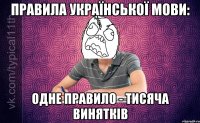 Правила української мови: Одне правило - тисяча винятків
