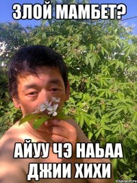 злой мамбет? айуу чэ наьаа джии хихи