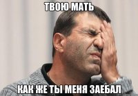твoю мать как же ты меня заебал