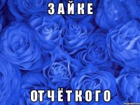 З А Й К Е ОТ Ч Ё Т К О Г О