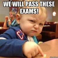 we will pass these exams! 
