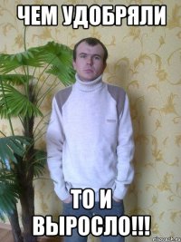 Чем удобряли то и выросло!!!