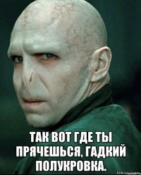  так вот где ты прячешься, гадкий полукровка.