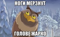 ноги мерзнут голове жарко