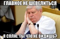 главное не шевелиться Я СПЛЮ, ТЫ ЧТО НЕ ВИДИШЬ?