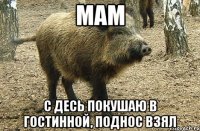 мам с десь покушаю в гостинной, поднос взял