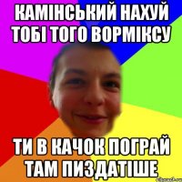 камінський нахуй тобі того ворміксу ти в качок пограй там пиздатіше