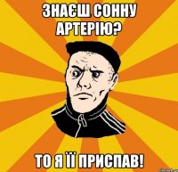 Знаєш сонну артерію? То я її приспав!