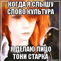 когда я слышу слово культура я делаю лицо тони старка