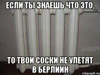 Если ты знаешь что это, то твои соски не улетят в Берлиин