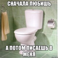 сначала любишь а потом писаешь в меня