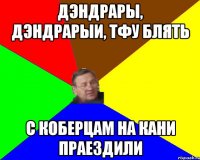 дэндрары, дэндрарыи, тфу блять с коберцам на кани праездили