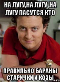 на лугу,на лугу ,на лугу пасутся кто правильно бараны старички и козы