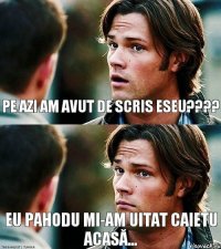 pe azi am avut de scris eseu???? eu pahodu mi-am uitat caietu acasă... 