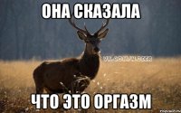 она сказала что это оргазм