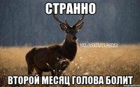 странно второй месяц голова болит