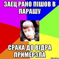 Заец рано пiшов в парашу Срака до вiдра примерзла
