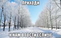 Приходи К нам в гости если че