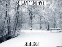 зима має бути білою!