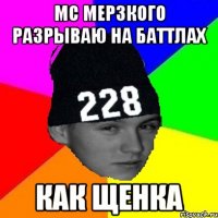 МС Мерзкого разрываю на баттлах как щенка