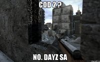 COD 2 ? NO. DAYZ SA