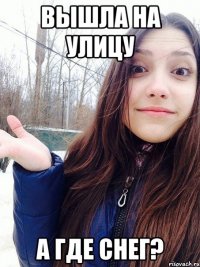 вышла на улицу а где снег?