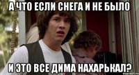 А что если снега и не было и это все Дима нахарькал?