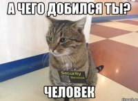 а чего добился ты? человек