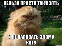 нельзя просто так взять и не написать злому коту
