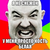 Я не снежок у меня просто кость белая